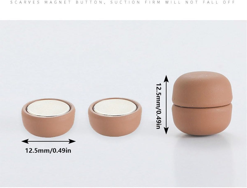Hijab Magnetic Pins,8 Pcs Small Strongest Commercial Strength Colorful Scarf Pins Buttons for Women Multi-Use (Matte Style)