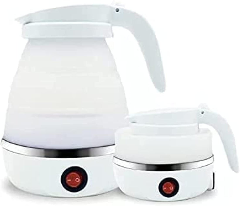 ECVV Travel Foldable Silicon Water Heater Jug Collapsible Mini Portable Electric Kettle (Random Color)