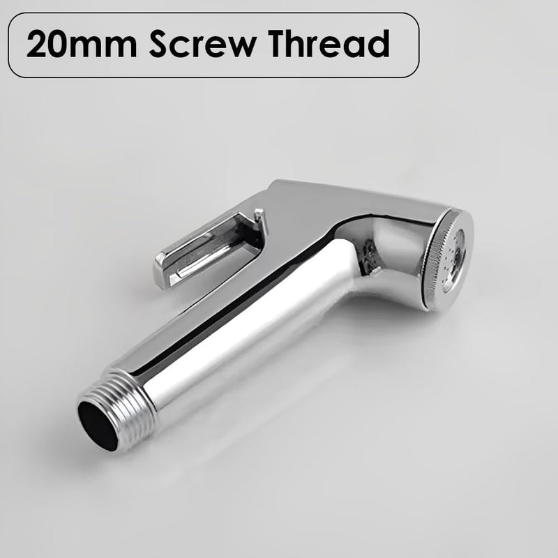 HEXAR® Handheld Bidet Sprayer with Holder, Steel Shattaf, Jet Spray for Toilet Bathroom, High Pressure Self-Cleaning Shut Off Set