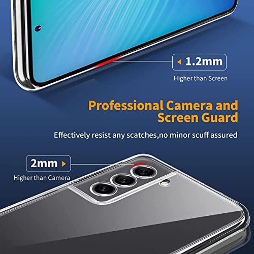Zubitech Samsung Galaxy S22 Clear Case Soft Flexible Silicone TPU Shockproof Transparent Rubber Back Cover Compatible for Samsung Galaxy S22