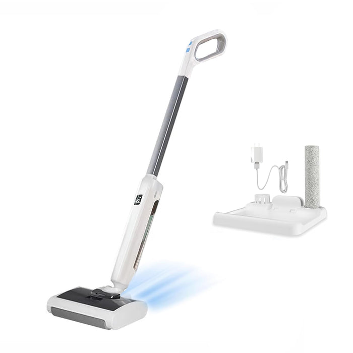 20W Wet-Dry Cordless Vacuum Cleaner - Dual Rollers & Self-Cleaning | 40-60 Min Runtime, Rechargeable Handheld Vacuum Cleaner and Mop with LED Display for Hard Floors & Pet Hair
