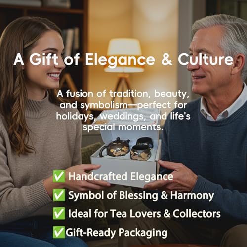 Hormsdar Hand-made Dragon and Phoenix Color-changing Purple Clay Teapot Zisha Tea Pot Kung Fu Tea Set Tea Lover‘s Gift (Teapot)