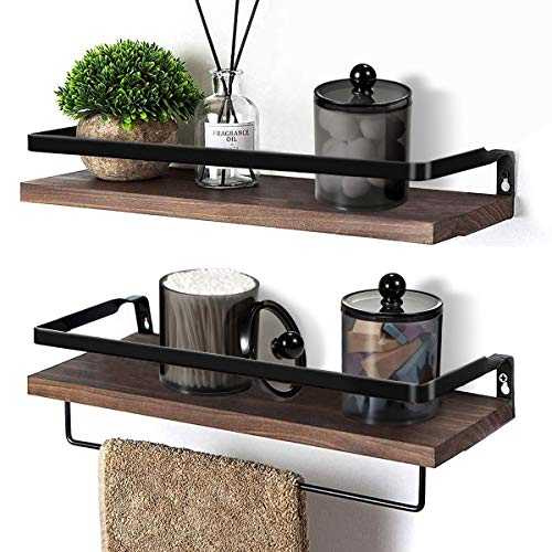 SheeChung 4 Pack Plastic Acrylic Bathroom Vanity Countertop Canister Jars with Storage Lid, Apothecary Jars Qtip Holder Makeup Organizer for Cotton Balls,Swabs,Pads,Bath Salt(Black, 10&12oz)