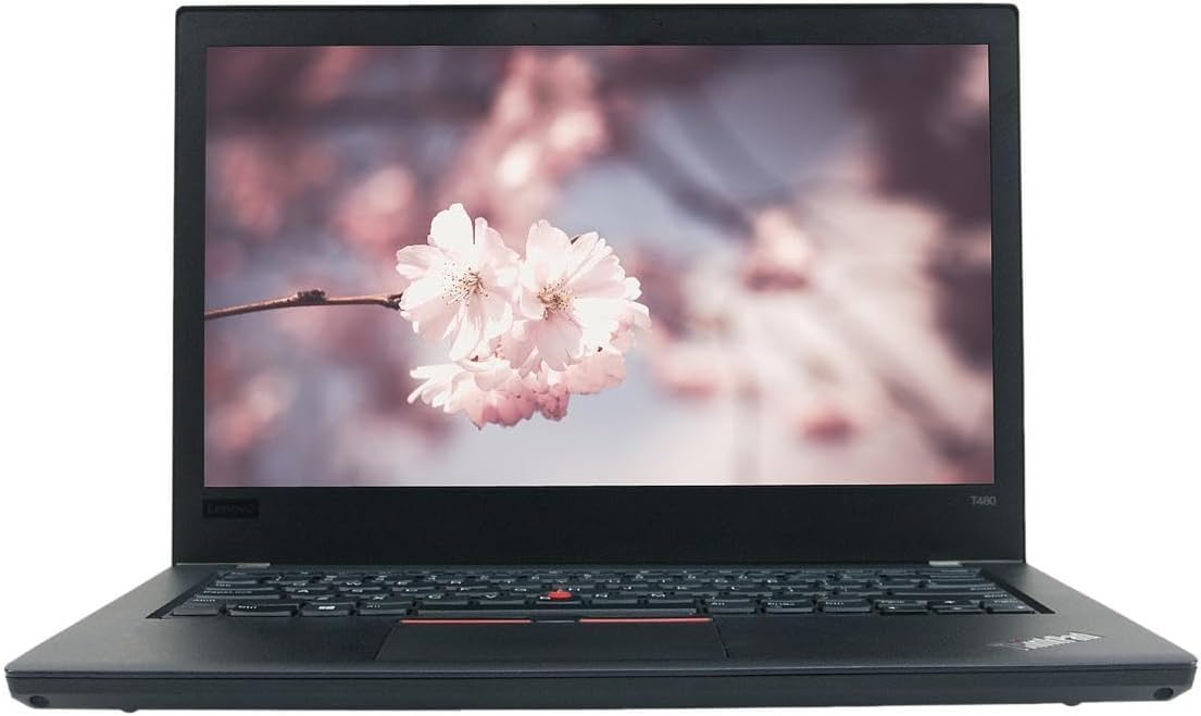Lenovo ThinkPad T480 Renewed Business Laptop | intel Core i5-8th Gen. CPU | 16GB RAM | 256GB SSD | Windows 10 Pro. | 14.1 inch Non-Touch | RENEWED, Black