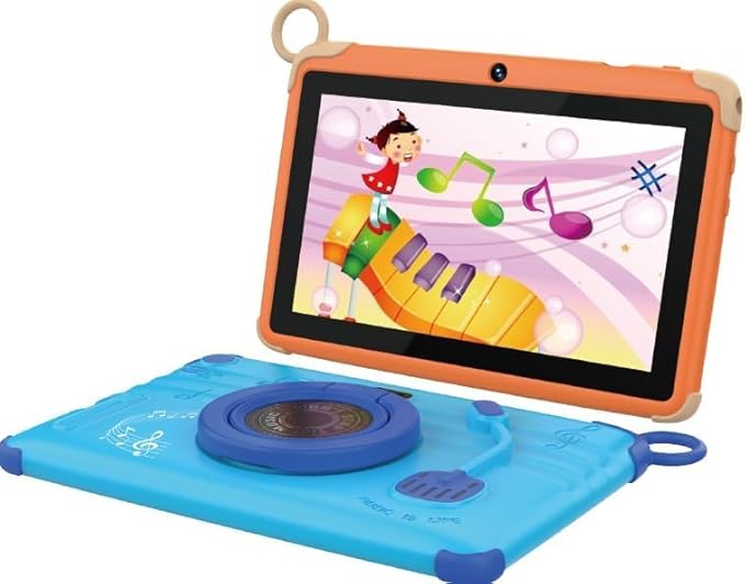Modio M66 Kids Tablet, 7-inch HD Display, 4GB흯, Dual Camera, 5G WiFi, 3000mAh Battery