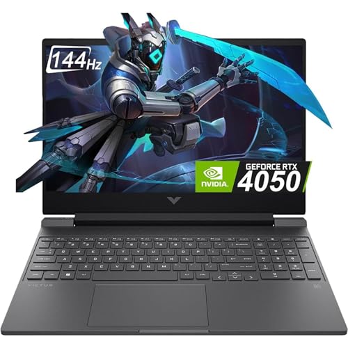 HP Victus 15 FA2701WM Gaming Laptop 15.6 inch, Intel Core i5-13420H Processor, 16GB DDR4 RAM, 512GB SSD,15.6" FHD IPS 144Hz, NVIDIA RTX 4050 6GB Graphics, English Backlit Keyboard,Win 11,Mica Silver