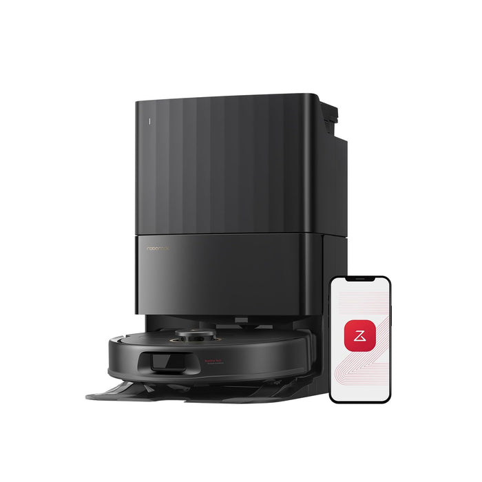 roborock Qrevo 5AE black Robot Vacuum Cleaner, 12000Pa Suction, Dual Anti-Tangle Brushes, Smart Obstacle Avoidance, Dual Liftable Spinning Mops, Auto Mop Washing,Self Drying, Self-Emptying & Refilling