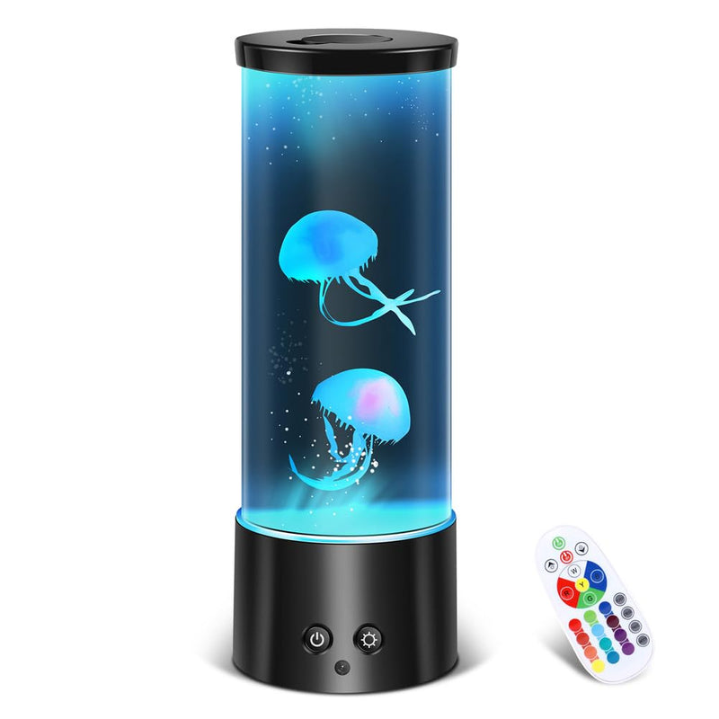 Jellyfish Lava Lamp, Lamps for Bedroom,Office Decor,Decor Light,Dimmable Mood Light with 17 Colour Changing & 4 Modes Realistic Jellyfish Tank LED Fantasy Lava Lamp for Home Office Decor Gifts Relax