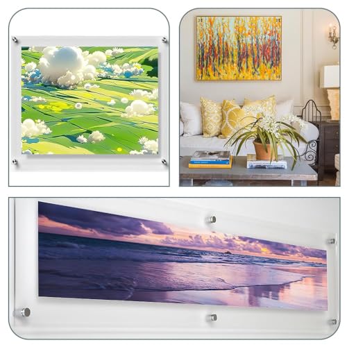 iDTogAoE 0.5x1 in Standoff Screws,Sign Standoff Screws, Standoff Screws for Acrylic, Advertising Standoff Mount Metal - Sign Mounting Hardware - Spacers & Standoffs - Stand Off Wall Mounts (12 Pcs)