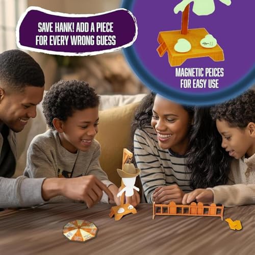 Hangman Magnetic Word Game, Magnetic Hangman Board Game, Guess The Word Before Hank Falls for Game Night (non-luminous)