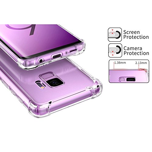 KIOMY Galaxy S9 Case Crystal Clear Shockproof Bumper Protective Case for Samsung Galaxy S9 Transparent Pure TPU Slim Fit Flexible Cell Phone Back Covers