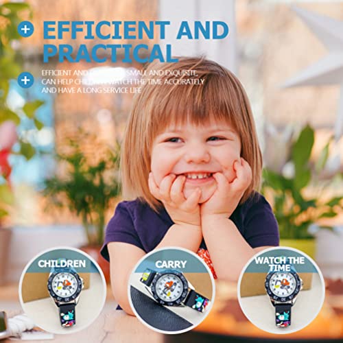 Hemobllo Kids Watch : Kids Analog Watch for Boys Girls Cartoon Wristwatch with Easy to Read Dial, Time Teaching Tool