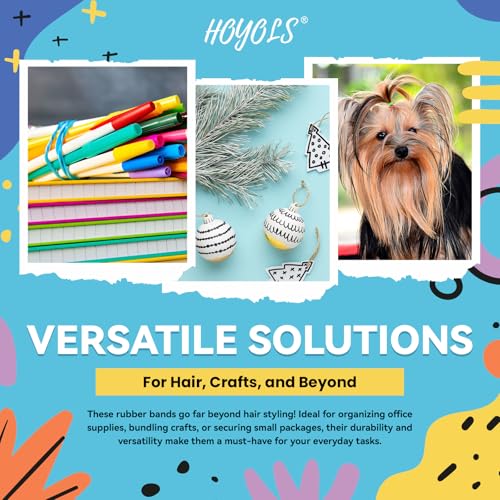 HOYOLS Baby Hair Ties Rubber Bands for Toddler Infants Kids Girls Thin Small Hair Elastics TPU 1500 Piece Pack