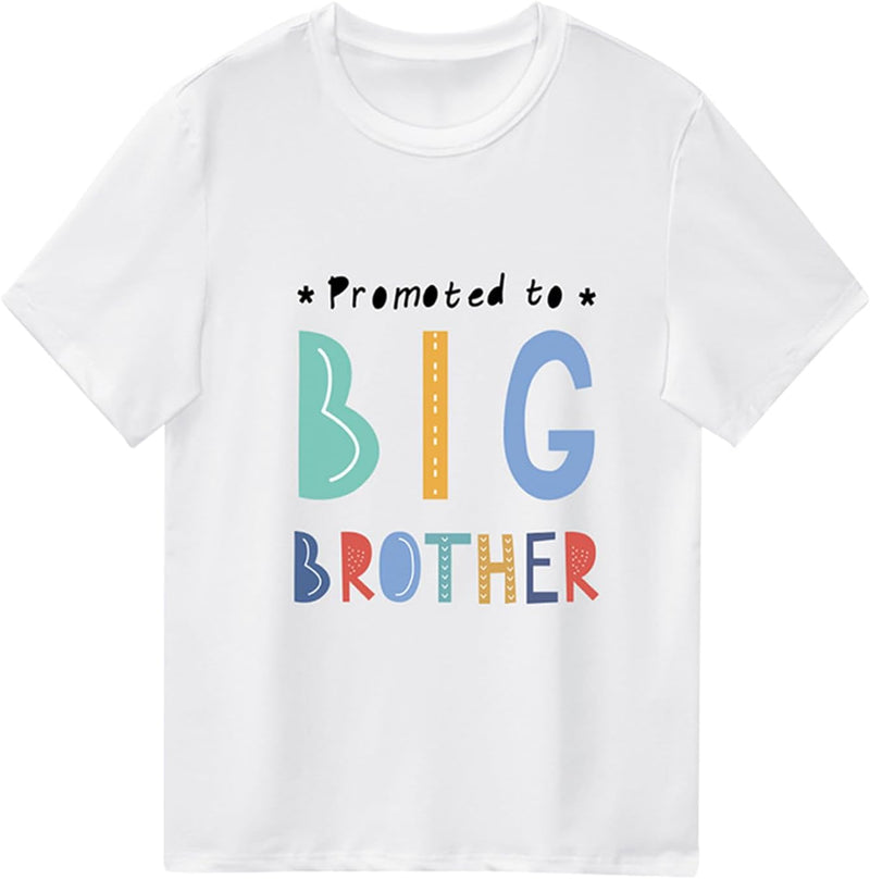 Kids Baby Boy Promoted to Big Brother T Shirts Tops Toddler Big Bro Announcement Tees Clothes Novelty Gift Summer Outfit