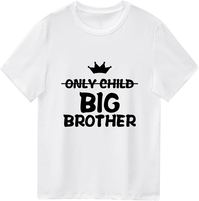 Kids Boys Big Brother T Shirts Tops Toddler Baby Tees Outfit Summer Short Sleeve Clothes Older Brother Announcement Gift