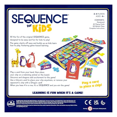 Jax Kids Sequence Game for 3-6 Years, 2-4 Players