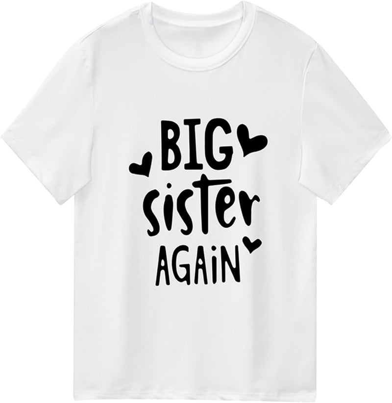 Baby Boys T Shirt Tops Outfit Big Brother Again Finally Tees New Little Brother Romper Bodysuit Sibling Matching Clothes