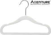 Kids Velvet Clothes Hanger, 50 Pack, 35cm / 14 Inch-Premium Children's Hangers Ultra-Thin Space Saving Organizers, Non-Slip Nursery Hangers for Babies, Infants, Toddlers and Kids (White, 50)