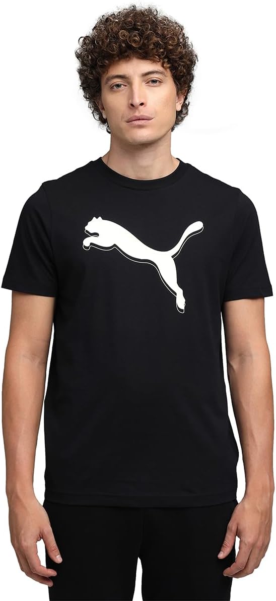 mens GRAPHIC Cat Logo Tee PUMA Black T-Shirt β image 1
