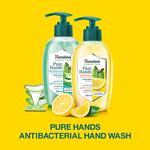 Himalaya Since 1930 Himalaya Purehands Hand Wash Soap Tulsi & Aloe Vera Effectively Protects Hands from Germs -3x250ml
