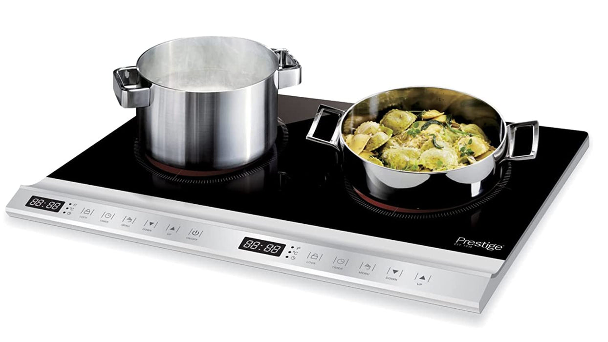 Prestige Double Infrared Cooktop 2800 Watts, 10 Preset Temp Control Option, 220-240V, 50-60Hz. -PR81513"Min 1 year manufacturer warranty"