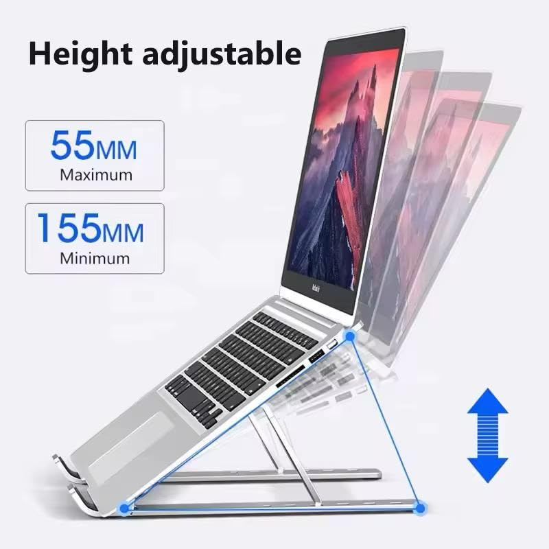 IGIBAL- COMPUTER Adjustable Laptop Stand for Desk-Portable Computer-Support Stand- Foldable Laptop Holder-Ventilated Cooling Notebook Stand-for MacBook Pro Air-Lenovo-Dell- HP-Laptops-Tablet