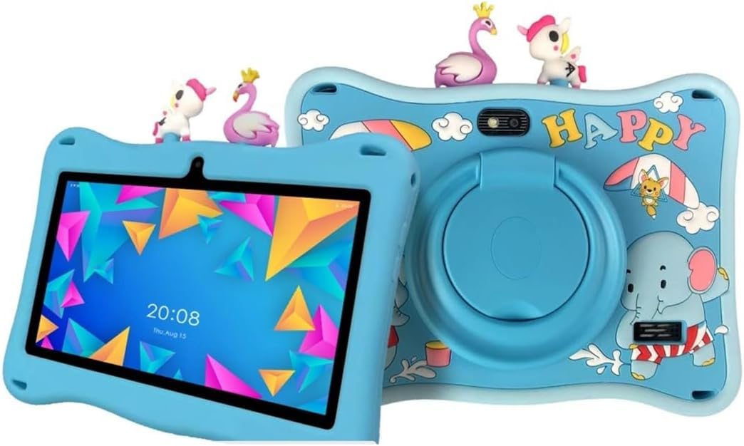 Tab 5 Kids 5G Tablet â 7 Inch IPS Display, 4GB RAM, 128GB ROM, 5G Connectivity, Long Battery Life, Parental Controls, Educational Apps âMulticolor