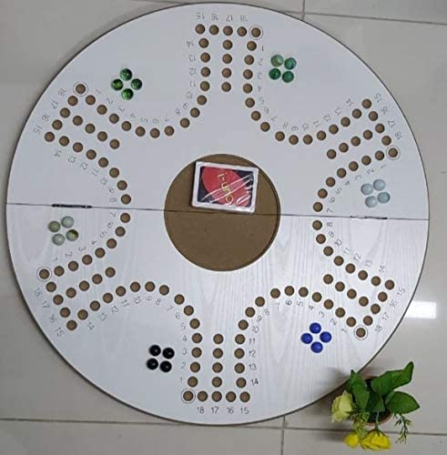 jackaroo board Foldable game, Familly Fun, Indoor Outdoor, white colour, one side 4 player one side 6 player, لعبة جاكرو قابلة للطى 4 لاعبين على وجه والوجه الاخر 6 لاعبين تاتى مع الاحجار واوراق