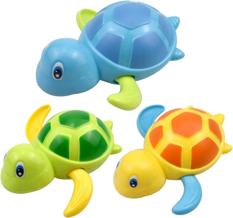 SYOSI Bath Toys Gifts for Year Old Toddlers Baby Bathtub Wind Up Turtle Toys for Months Baby Gifts for Year Old Boys Float Baby Bath Toy for Kids, 3PCS