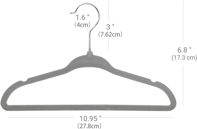 ManGotree 10 Pack (28cm) Pink Color Baby Velvet Hangers, Infant and Toddler Hangers, No-Slip Children Hangers, Ultra-Slim Space Saving Kids Hangers, Sturdy &urable Clothes Hangers.