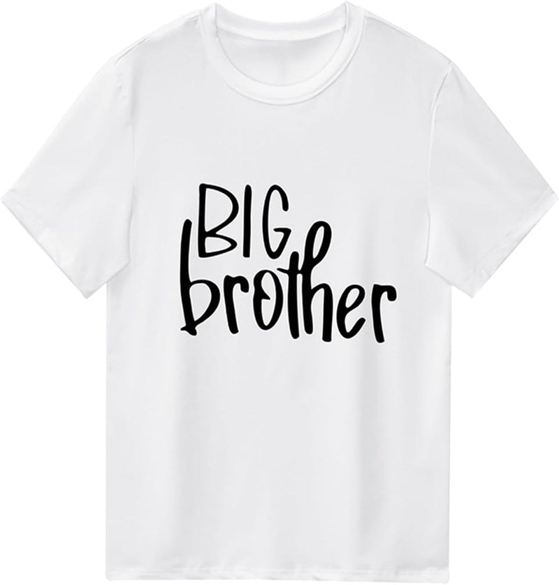 Kids Boys Big Brother T Shirts Tops Toddler Baby Tees Outfit Summer Short Sleeve Clothes Older Brother Announcement Gift