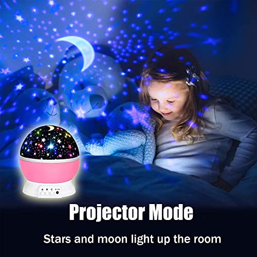 HONGID Toys for 1-10 Year Old Girls,Star Projector for Kids 2-9 Year Old Girl Gifts Toys for 3-8 Year Old Girls Christmas Gifts for 4-7 Year Old Boys Sensory Baby Toys Birthday Gifts Stocking Stuffers