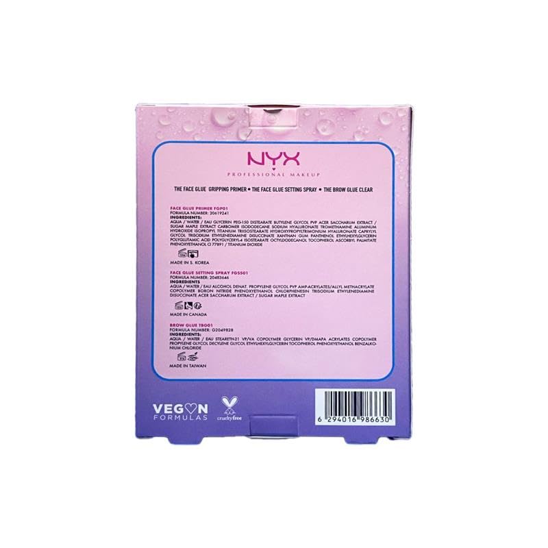 NYX Professional Makeup, The Face Glue Copack, Makeup Stuck Like Glue, Vegan Formula, Upto 24H Hydration