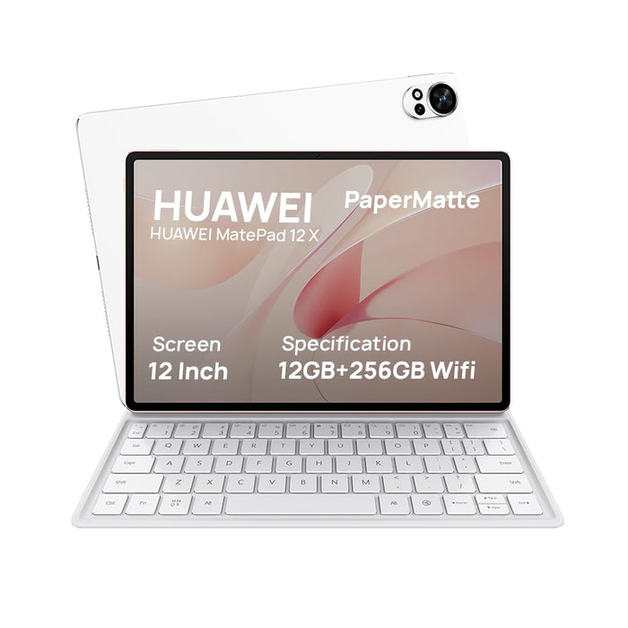HUAWEI MatePad 12 X - 12" Papermatte Tablet, 2.8K FullView Display, Large battery, Super Charge, Wifi, 12GB?, HUAWEI Glide Keyboard, Professional GoPaint APP, White