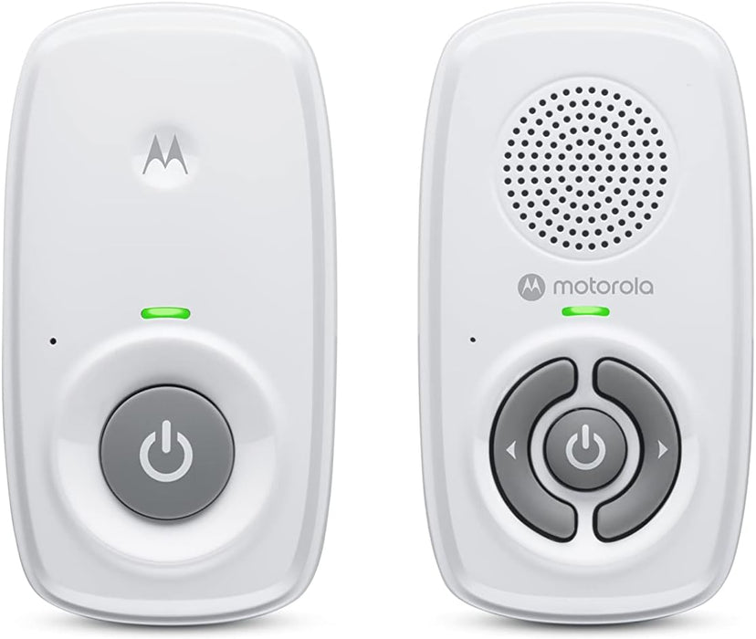 Motorola Nursery AM24 / MBP24 Audio Baby Monitor with Room Temperature Display, High Sensitivity Microphone and Two-Way Talk, White