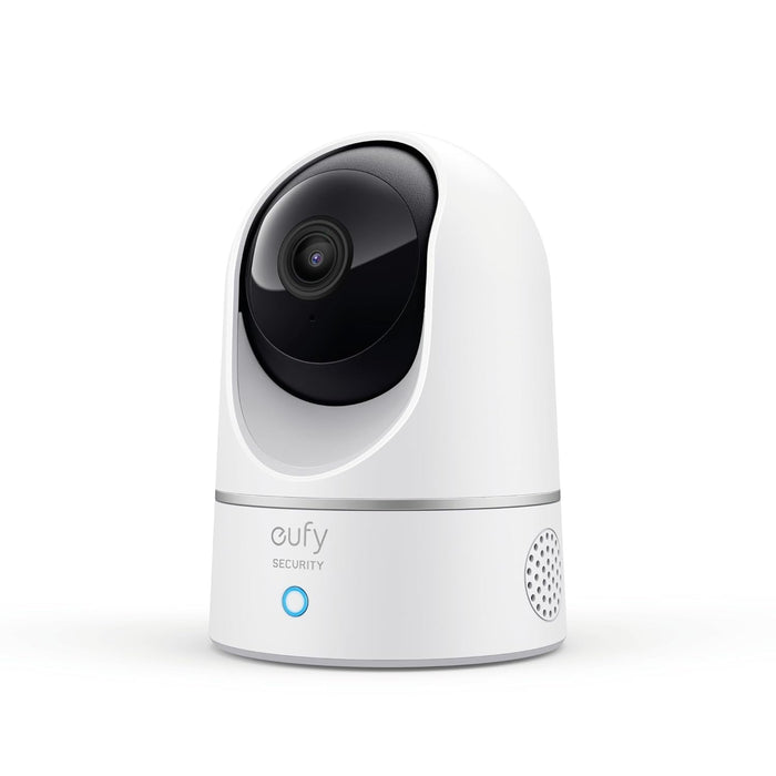 eufy Security 2K Indoor Cam Pan & Tilt, Home Security Indoor Camera, Human and Pet AI, Works with Voice Assistants, Motion Tracking, Night Vision, MicroSD Card Required, HomeBase Not Required.