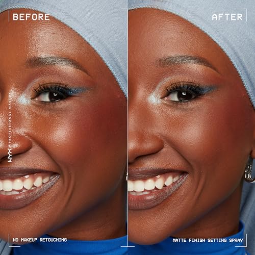 NYX PROFESSIONAL MAKEUP Makeup Setting Spray - Matte Finish, Lightweight, Long-Lasting, Extends Makeup Wear Up to 16 hours, Vegan and Cruelty Free Formula, 60ml