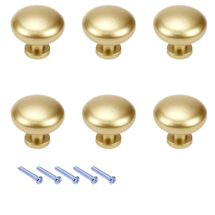 6 Pack Gold Cabinet Knobs, Vintage Cabinet Ring Pulls Dresser Handles Furniture Hardware for Kitchen Cupboard Drawers Closet Door,Easy to Install (Gold (6 PCS))
