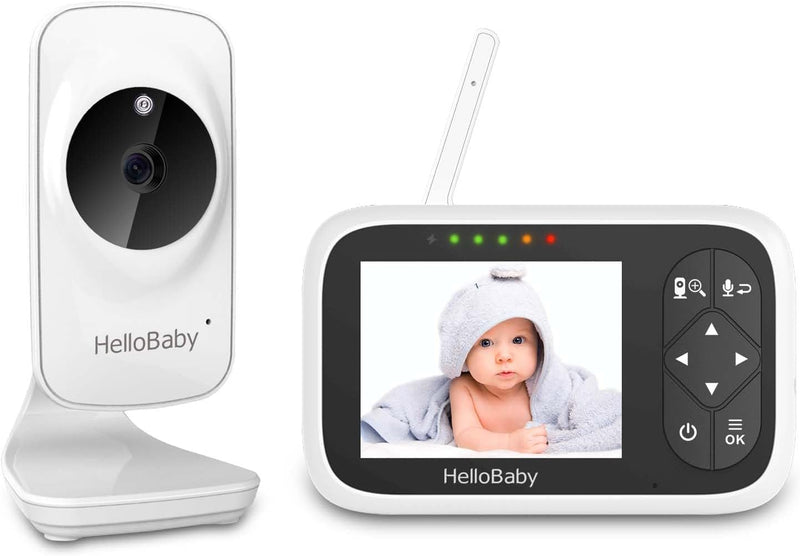 HelloBaby 3.2" LCD Digital Video Monitor with Night Vision, 2-Way Talk, VOX, 1000ft Range