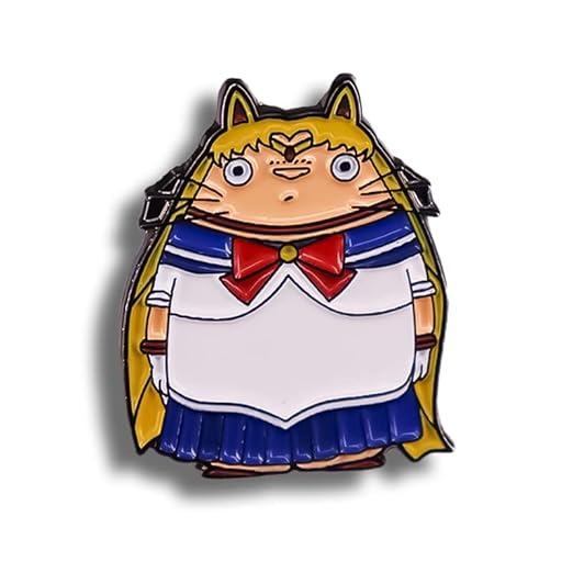 My Sailor Toto Moon Enamel Pin Kawaii Cartoon Characters Neighbor Brooch Buttons Jewelry for Jackets Jeans Backpack Cloth Lapel Bag Hat Gift for Cartoon Lovers Women Girl
