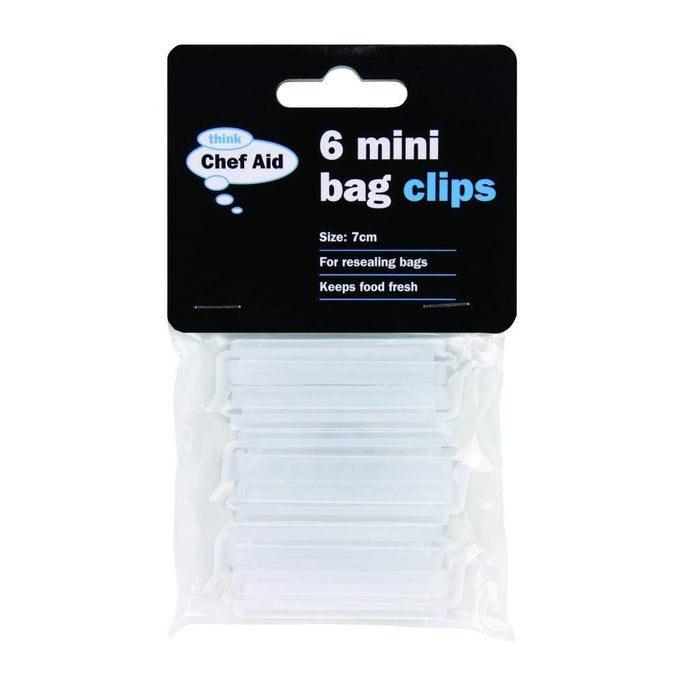 Chef Aid 6 Mini Bag Clips 7cm