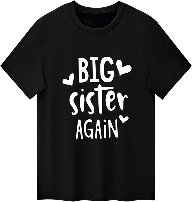 Baby Boys T Shirt Tops Outfit Big Brother Again Finally Tees New Little Brother Romper Bodysuit Sibling Matching Clothes