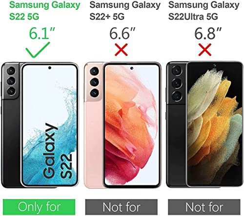 Zubitech Samsung Galaxy S22 Clear Case Soft Flexible Silicone TPU Shockproof Transparent Rubber Back Cover Compatible for Samsung Galaxy S22