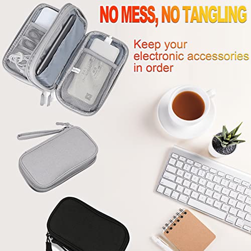 ikeoat Portable Electronic Accessories Bag Organizer, Travel Cable Gadgets Pouch for Charger, USB Cables, SD Memory Cards, Flash Hard Drive, Power Bank, Ear phone, S