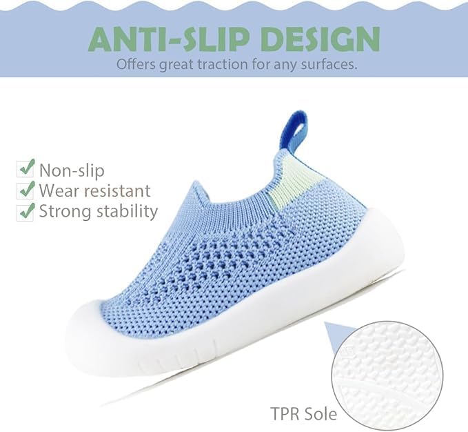 ZONEY Baby Shoes Toddler First Walking Shoes Infant Sneakers Breathable Knitted Mesh Boy & Girls Shoes