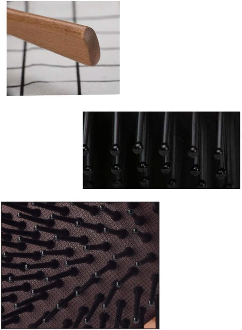 INFLUX Eco-Friendly Bamboo Hair Brush for Women & Men, Beard Brush- The Ideal Detangling Brush for Curly Hair, Beard Grooming, and Daily Styling