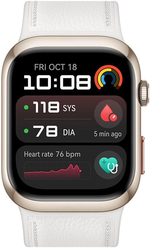 HUAWEI WATCH D2 Smartwatch, 1.82" AMOLED Touch display, Blood Pressure Monitoring, Slim Design, Bluetooth Calling, Compatible with iOS Android, 6 months HUAWEI care+, Gold