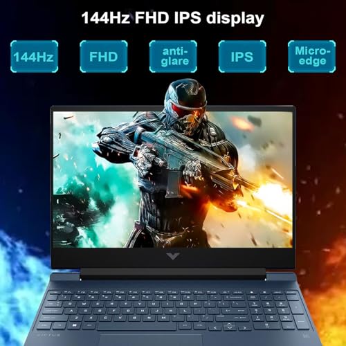 HP Victus 15.6 i5 Gaming Laptop, 15.6" FHD 1920x1080 144Hz, Intel Core i5-12450H, NVIDIA GeForce RTX 3050, 32GB RAM, 1TB SSD, Backlit KB, Touchpad, SD Card Reader,(UPGRADE)