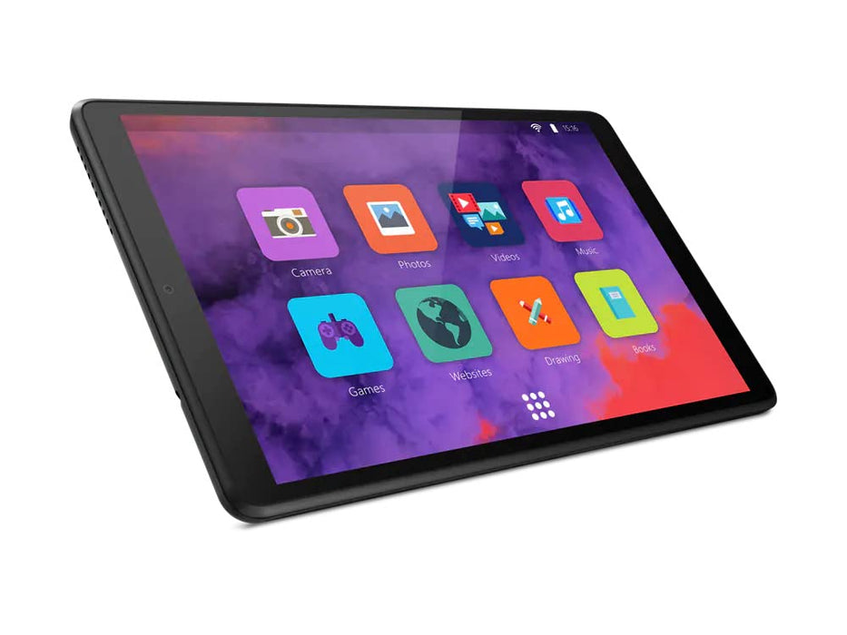 Lenovo Tab M8 Tablet, HD Android Tablet, Quad-Core Processor, 2GHz, 16GB Storage, Full Metal Cover, Long Battery Life, Android 9 Pie, Slate Black (Renewed)