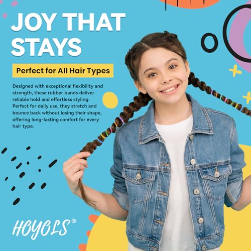 HOYOLS Baby Hair Ties Rubber Bands for Toddler Infants Kids Girls Thin Small Hair Elastics TPU 1500 Piece Pack